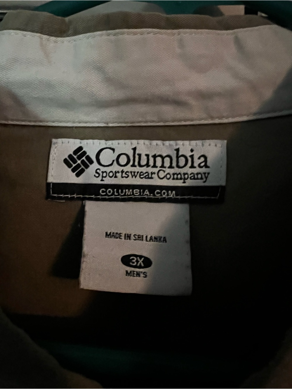 Columbia Men's Button-Up Outdoor Shirt - Olive Green - Picture 2 of 2